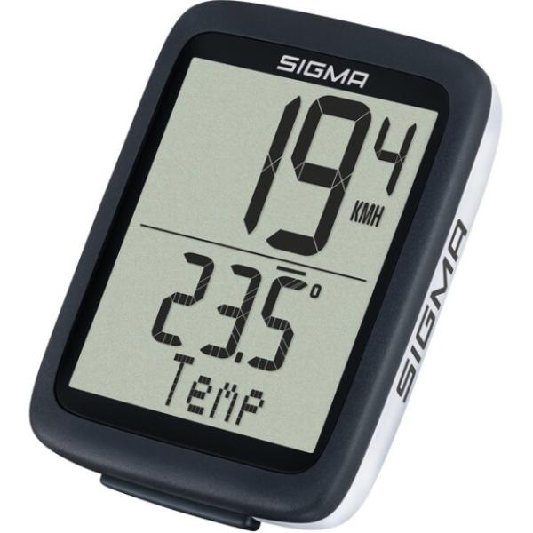 Sigma Computer BC 10.0 WR 10 Funktionen/kabelgebunden/wasserdicht/schwarz weiss  Schwarz, Weiss