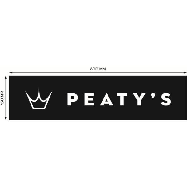 Peaty's POS Header Board 600x150mm  Schwarz, Weiss