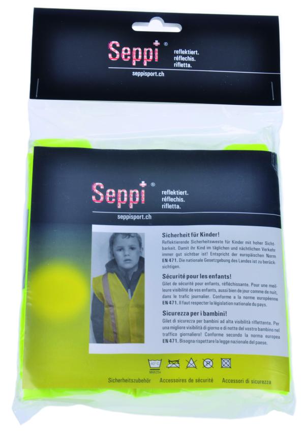 Seppi Reflexweste Kiddy f&uuml;r Kinder Gr&ouml;sse S gelb 