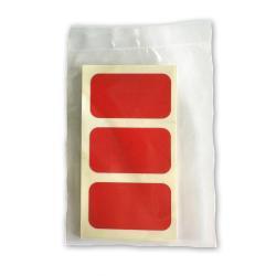 Reflektorfolie selbstklebend 3M 25x45mm OEM Set &agrave; 30 Stk. mit 10 B&ouml;gen &agrave; 3 Stk. rot 