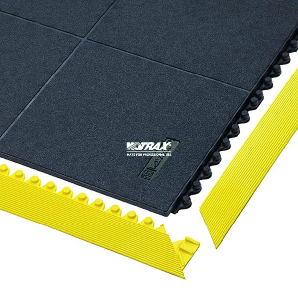 Notrax Abschlusskante f&uuml;r Arbeitsplatzmatte m&auml;nnlich 19mmx91cm gelb 