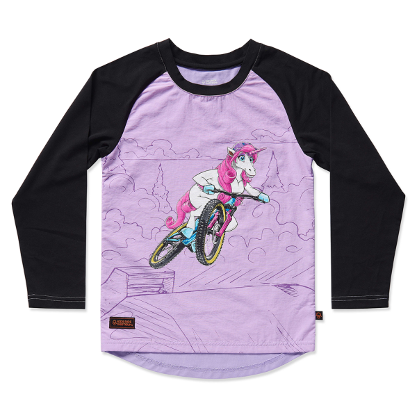 Kids Ride Shotgun Unicorn Windproof Kids MTB Jersey 2 Y pink M&auml;dchen